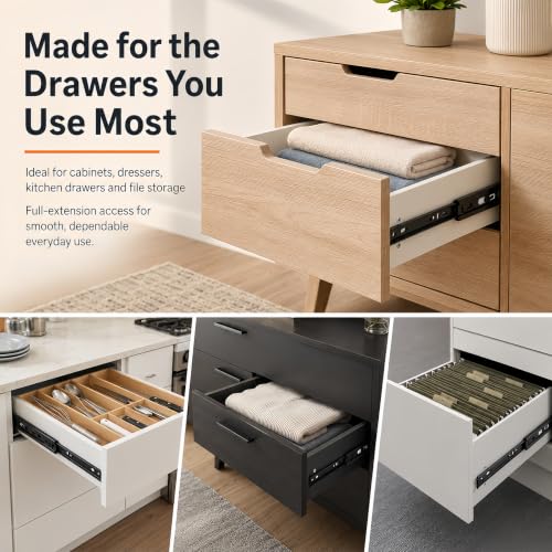 2 Pair 12" Soft Close Drawer Slide, Cabinet, 30mm, 100LB - size: 12 Inch × 2 Pair