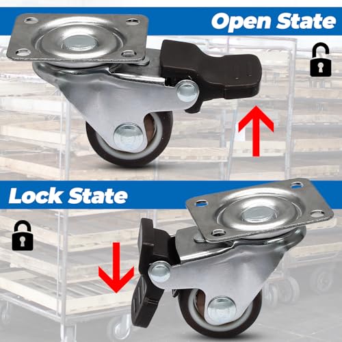 1Inch Low Profile Swivel Caster Wheels, 4Pcs - style: 1 Inch