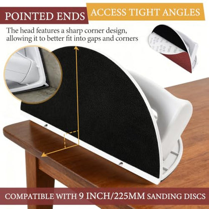 Drywall Corner Sander, Sanding Tool with 12 PCS Hook and Loop Sanding Discs - style: Drywall Corner Sander