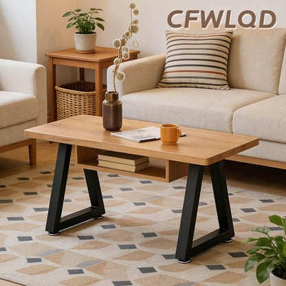16 Inch Trapezoid Metal Table Legs for Bench, Coffee Table, Desk - Heavy Duty Furniture Legs Set of 2 (Black, H16 x W10.8, Screws & Adjustable Feet Pads Included) - color: Trapezoid, size: 16 IN