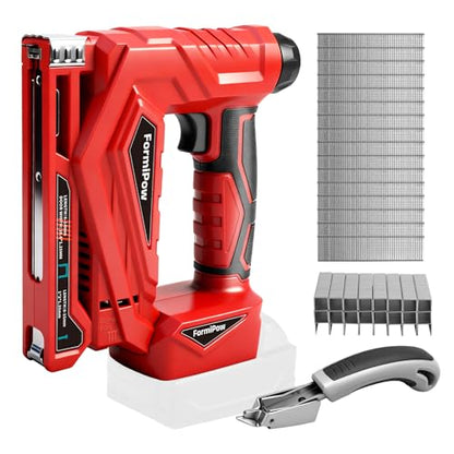 3-in-1 Brad Nailer/Narrow Crown Stapler for Milwaukee M18 Battery - color: Red