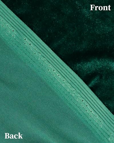 HOTGODEN Hunter Green Stretch Velvet Fabric by The Yard: 63" Wide 5 Yards 95% Polyester 5% Spandex Velvet Fabric for DIY Sewing, Upholstery, Apparel, Costume, Craft - color: Hunter Green, size: 5 Yard