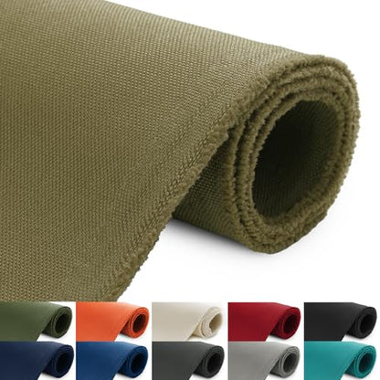 Waterproof Canvas Fabric by The Yard 1200D Upholstery Fabric 58x108in Khaki - color: Khaki, size: Pre Cut 3 Yard