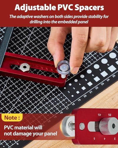 Saker Cabinet Hardware Jig, Cabinet Handle Doweling Template Tool - size: 6.5" Jig Saw
