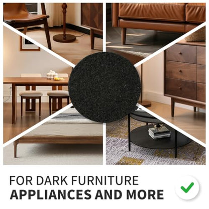 Felt Furniture Pads for Hardwood Floors -Yelanon Felt Pads for Chair Legs - size: 216 pcs Black