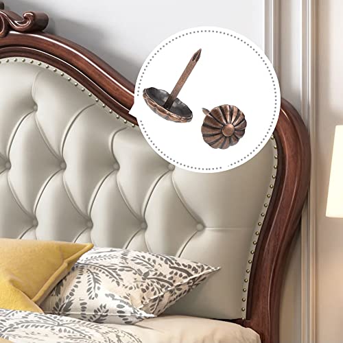 Antique Upholstery Tacks,120PCS,Furniture Tacks Nails,7/16 Inch Upholstery Nails for Sofa, Chair, Bed and Other Furniture (Gold) - color: Gold