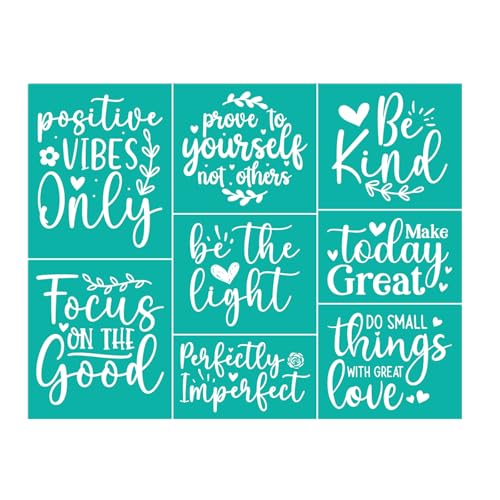 JAJADO Reusable Silk Screen Stencils Self Adhesive Inspirational Craft Paint Stencil Positive Bible Vibes Template Christian Faith Screen Printing Transfers for Painting on Wood/T-Shirt/Glass/Stone - color: Be the Light