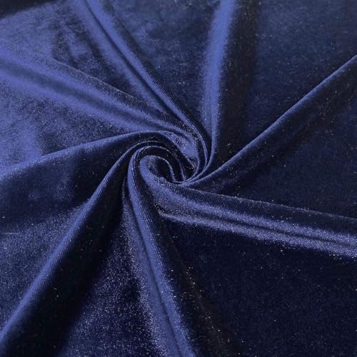 Barcelonetta | Stretch Velvet Fabric | Luxury & Soft | Velvet Fabric | 60" Wide Roll | 10% Spandex | Sewing, Apparel, Upholstery (Navy, 1 Yard) - color: Navy, size: 1 Yard