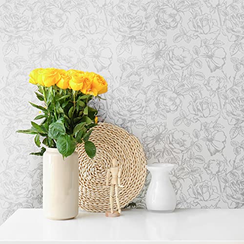 GSS Designs Large Flower Wall Stencils for Painting 12x16Inch Floral Stencil for Painting on Walls Wood Floor Furniture Crafts Plant Leaf Stencils - style: Flowers 12" x 16"