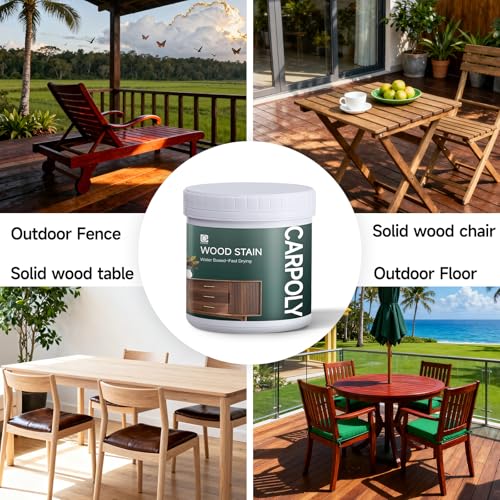 Wood Stain,16oz Cherry Red Wood Stain & Sealer in One (with Tools) - color: Cherry Red, size: 0.5kg