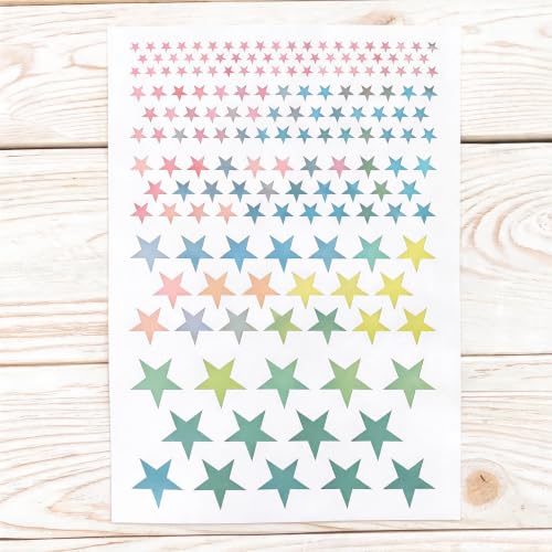 TIAMECH A4 Reusable Gradient Star Stencil for Painting - color: Gradient Star