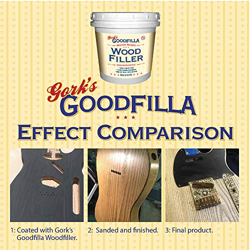 Goodfilla White Oak, 1 Gallon (13.5lbs), Wood and Grain Filler, Stainable, Tintable, Sandable, Sandable, Zero Waste, Non-Toxic, USA Made - color: White Oak, size: Gallon