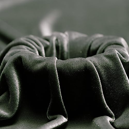 Ice Fabrics Stretch Velvet Fabric by The Yard - 60" Wide Soft Stretchy Fabric for Sewing Clothes, Apparel, Costume, Crafts - 90% Polyester 10% Spandex - Charcoal - 1 Yard - color: Charcoal, size: 1 Yard