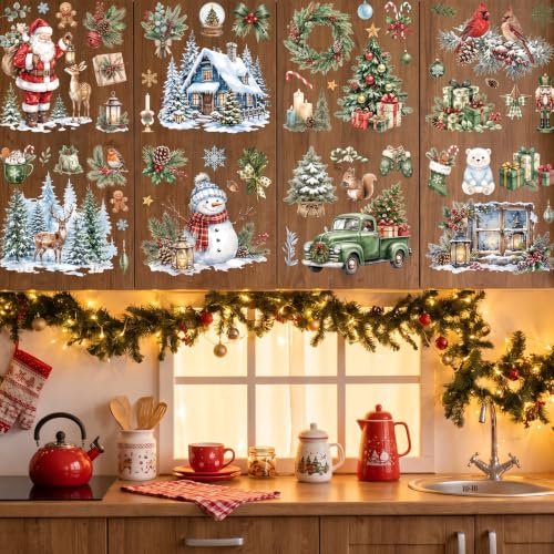 16 Pcs Christmas Winter Rub on Transfers for Crafts Furniture - color: Christmas Winter
