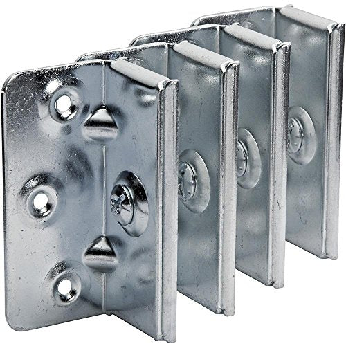 No-Mortise Bed Rail Brackets for Wood Bed Frame – Durable Zinc-Plated Metal Bed Rails Bracket w/ Single-Bolt Assembly – Easy-to-Install Ideal Heavy Duty Bracket for Rigid Joints & Furniture Hardware