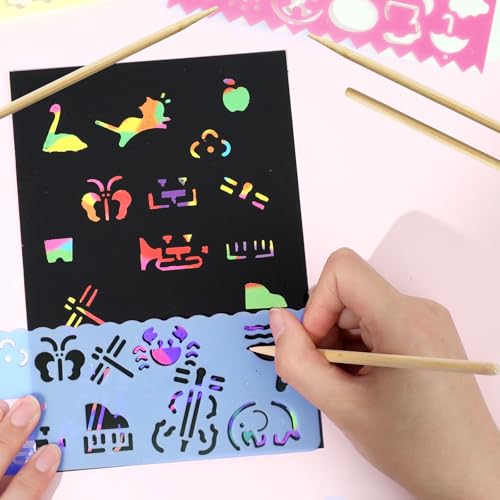 30 Pack 5.5‘’ Wooden Stylus Scratch Art Sticks Wood Art Stylus Heavy Duty Wood Stylus Sticks Wooden Art Stylus Stick Wood Stylus Tools for Scratch Art Craft Projects(14cm)
