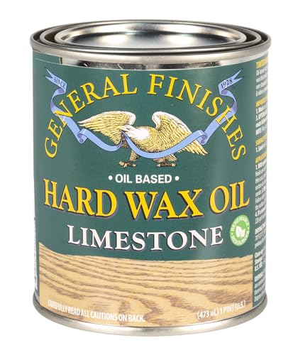 General Finishes Hard Wax Oil, 1 Pint, Limestone - color: Limestone, size: 1 Pint