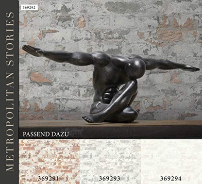 A.S. Création Livingwalls Wallpaper Industrial Design - White, Grey, Orange - Stone Wallpaper 395.99in x 20.87in Made in Germany - 369291 - color: Grey Orange White