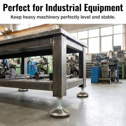 Heavy Duty Leg Leveler,M14Thread,1700 lb Capacity,2 Pcs - size: D80xM14x100,2 Pcs