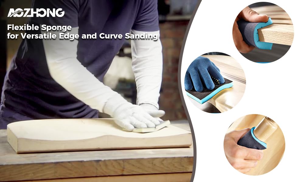 18pcs Sanding Sponge Kit 60, 80, 120, 180, 220, 320 grit, Soft Sanding Blocks Washable and Reusable, Double-Sided Sponge Sanding Blocks Wet Dry Sandpaper Pad for Wood Metal Furniture Paint - style: Assorted grits (60,80,120,180,220,320)