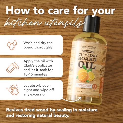 Cutting Board Oil 12 oz, Food Grade Mineral Oil Added Orange Lemon Scent - style: Orange & Lemon Scent - 12 Oz (Most Popular)