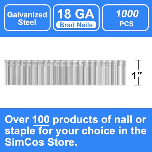 18 Gauge Brad Nails 1 Inch,1000-Pack - size: 1" -- 1000 PCS