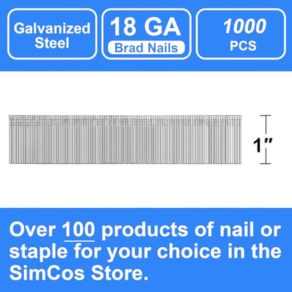 18 Gauge Brad Nails 1 Inch,1000-Pack - size: 1" -- 1000 PCS