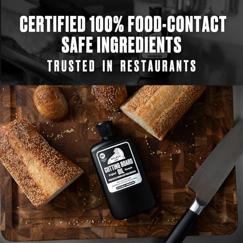 WALRUS OIL - Cutting Board Oil and Wood Butcher Block Oil, 8 oz Bottle, FDA Food-Contact Safe - size: 8 oz (1/2 pint)