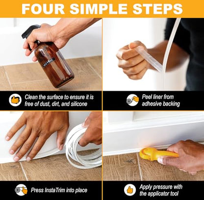 InstaTrim Flexible, Self-Adhesive Caulk Strip Sealant, 3/4" x 10', Bronze - color: Bronze, size: 3/4 in x 10 ft