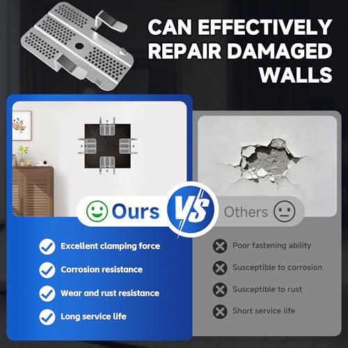12 Pack Drywall Repair Clips, 24 Screws for 1/2 and 5/8 Inch - color: 12 Pcs