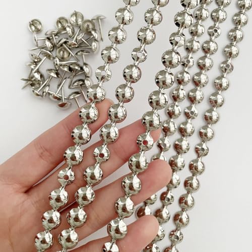 5Meters Upholstery Tacks Strips/Decorative Nail Trims(9.5mm Nickel) - color: 9.5mm Nickel