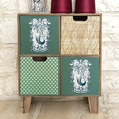 GLOBLELAND 3 Sheets Mermaid Rub on Transfer for Furniture 6×12 inch - style: Mermaid