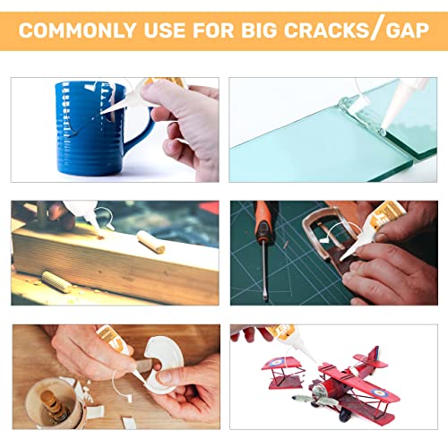 Jet Glue Slow Jet - Thick Industrial Strength CA Glue - Provides Maximum Strength to Laminations - Gap Filler Super Glue - size: .50 oz