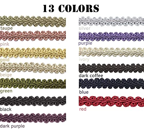 BEL AVENIR Braid Trim Gold 1/2 inch 13.6 Yards French Gimp Trim - color: Gold