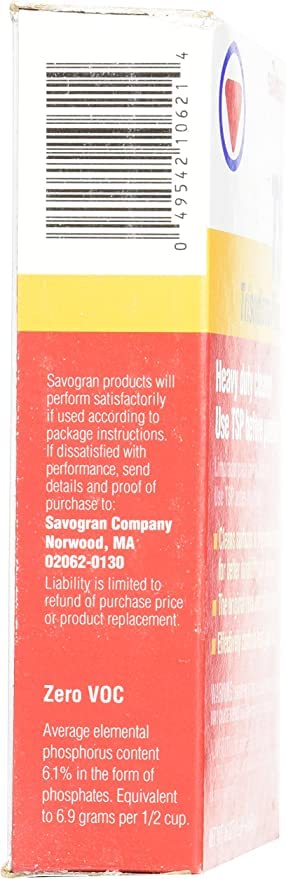 Savogran 10621 Trisodium Phosphate (TSP) 1LB (16oz) (Pack of 12) - size: 16 Ounce (Pack of 12)