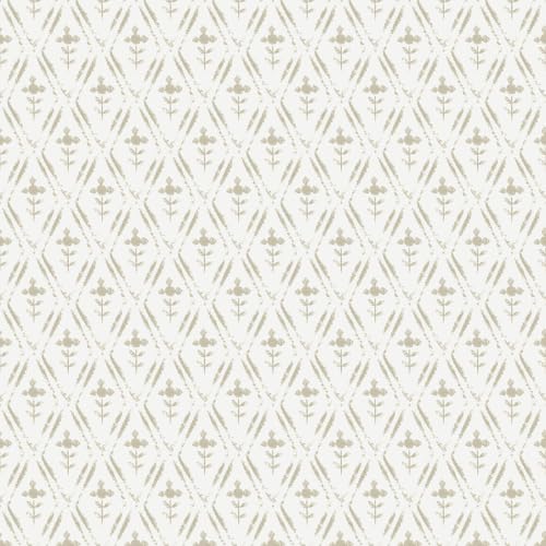 Vintage Wallpaper Beige/Cream Floral Peel and Stick Wallpaper Boho for Bathroom 17.3"×78.7" Gingham Botanical Wall Paper Retro Contact Paper for Bedroom Nursery Renter Friendly Vinyl Waterproof - color: Beige, size: 17.3" x 78.7"