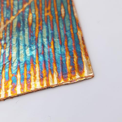5.5" x 5.5" Imitation Gold Foil Variegated Metallic Leaf 25 Sheets - color: Sunset