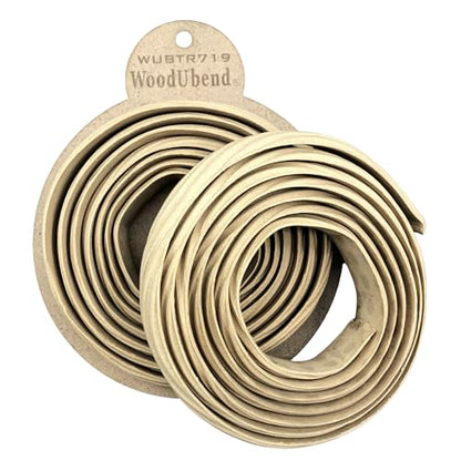 WoodUBend Pack of Two Wavy Trims TR719 208x3x0.6 cm Heat Bendable & Flexible Wood Trims - DIY Craft, Furniture & Home Decor - Easy to Apply & Paint - Versatile, Reusable & Durable - size: Pack of 2 (3x208x0.6 cm)