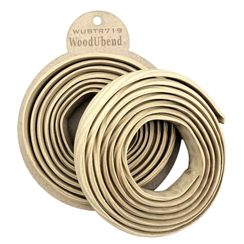 WoodUBend Pack of Two Wavy Trims TR719 208x3x0.6 cm Heat Bendable & Flexible Wood Trims - DIY Craft, Furniture & Home Decor - Easy to Apply & Paint - Versatile, Reusable & Durable - size: Pack of 2 (3x208x0.6 cm)