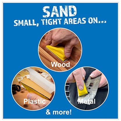 Sanding Mouse Mini Finger Sander For Crafts With 50 Pre Assorted Grits