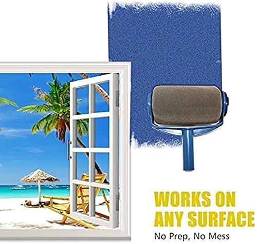 TOURACE® 9Pcs/Set Paint Roller Kit with Sticks Paint Roller Pro Transform Your Room in Just Minutes Quickly Decorate Runner Tool Painting Brush Set