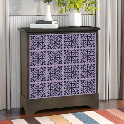 Alwayspon 12 Sheet 6x6inch 3D Thicken Foaming Board Vinyl Backsplash Marble Tiles, Self-Adhesive Peel and Stick Wall Tile Stickers Stick on Subway Tiles for Kitchen Bathroom Wall, Purple Black Floral - color: Purple Black Floral