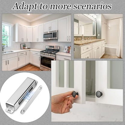 Yaocom 2 Pcs 150lb Stainless Steel Heavy Duty Magnets Door Catch,3.74 Inch - size: 3.74 inch