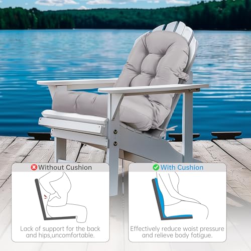 Adirondack Chair Cushion Waterproof Outdoor Rocking Chair Pads - color: Gray