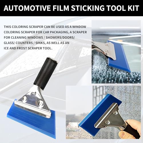 18PCS Car Window Tint Kit, Vehicle Glass Protective Film Wrapping Installation Set, Auto Vinyl Wrap Tinting Tools Included Squeegees, Window Rubber Squeegee,Cutting Knife with Blades (18PCS)