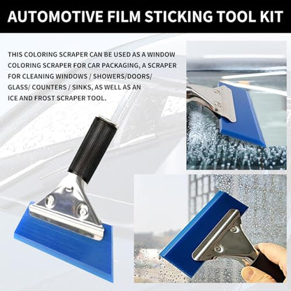 18PCS Car Window Tint Kit, Vehicle Glass Protective Film Wrapping Installation Set, Auto Vinyl Wrap Tinting Tools Included Squeegees, Window Rubber Squeegee,Cutting Knife with Blades (18PCS)