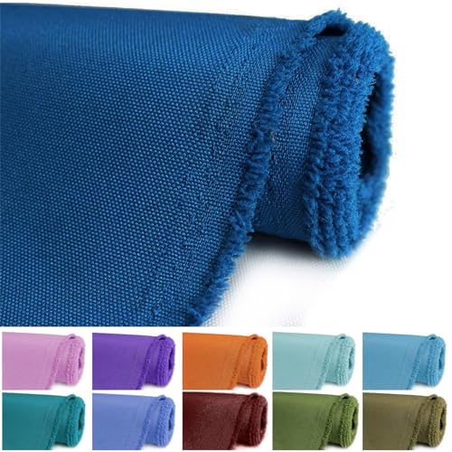 BECHAEO Waterproof Upholstery Canvas Fabric by the Yard, 2 YDS Ocean Blue - color: Ocean Blue, size: 2 Yards 58" x 72" (Pre-cut)