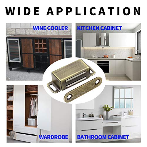 Jiozermi Magnetic Door Catch, 4 Pack, Bronze - color: 4 Pack, Metal