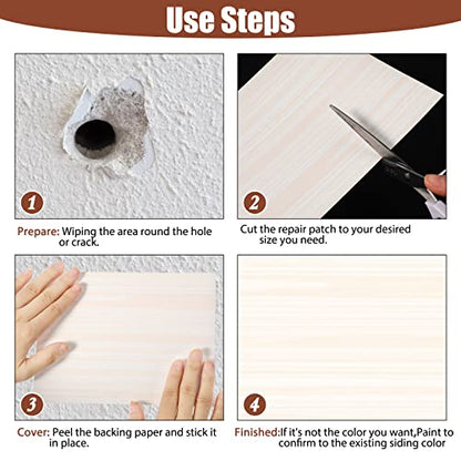 Mudder 20 Pieces Vinyl Siding Repair Kit 6 x 8 in Fence Repair Kit,Yellow - color: Yellow