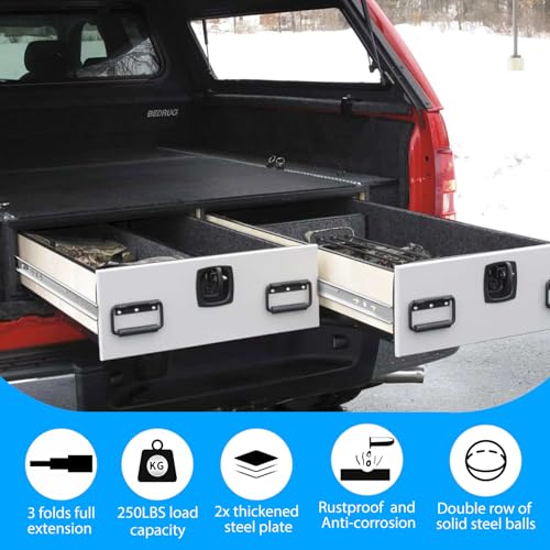 YENUO Heavy Duty Drawer Slides Full Extension 12 to 40 Inch Capacity 250 LB - size: 16 Inch, style: Load:250 lb (No lock) -W:53mm